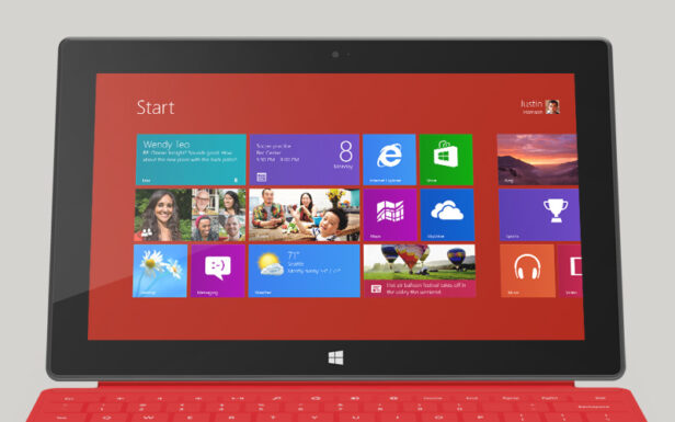 Windows Surface RT start screen