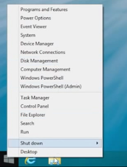 Start Menu in Windows 8.1 Desktop