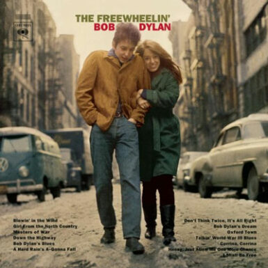 Bob Dylan and Suze Rotolo captured forever on the cover of "Freewheelin Bob Dylan'