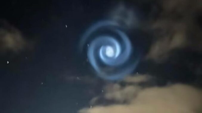 mysterious spiral UFO