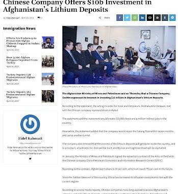 Afghanistan, Lithium, china
