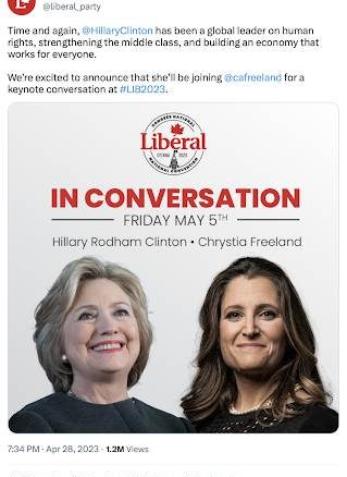 Chrystia Freeland and Hillary Clinton - A Match Made In Hell Chrystia Freeland, Hillary Clinton
