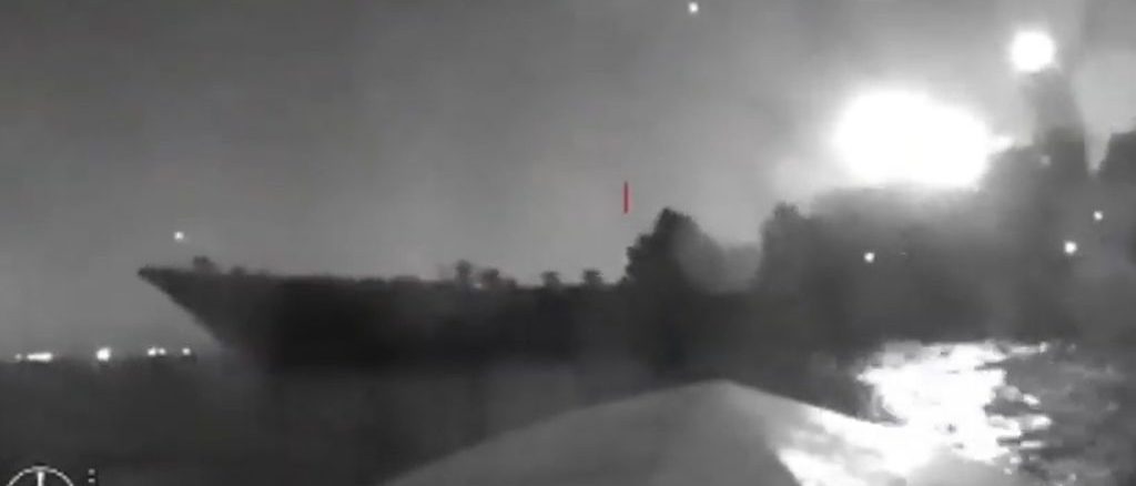 Ukrainian Drone Attack Damages Russian Warship in Novorossiysk Port Ukrainian drone attack