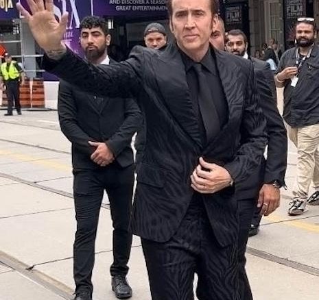 Nicolas Cage Rocks Black Attire at Toronto Film Festival Nicolas Cage