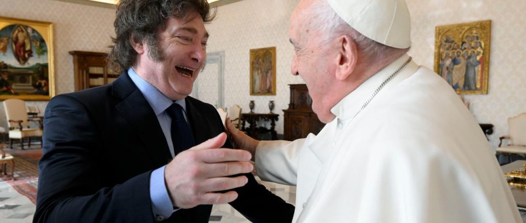 President Milei's Apologetic Visit to Pope Francis: Amends with Argentinian Cookies Argentinian President Milei