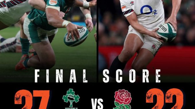 England versus Ireland six nations rugby
