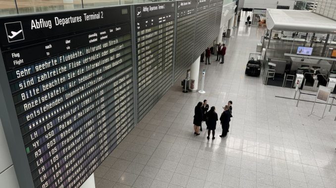 Monday national strike at German airports German airports