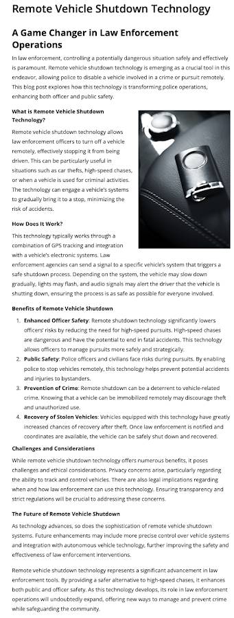 Automobile Theft Crisis