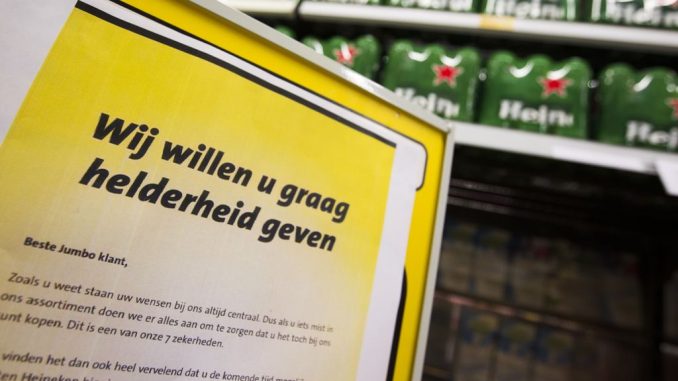 Less Heineken in the shelves at Jumbo, Bierbrouwer loses summary proceedings Less Heineken