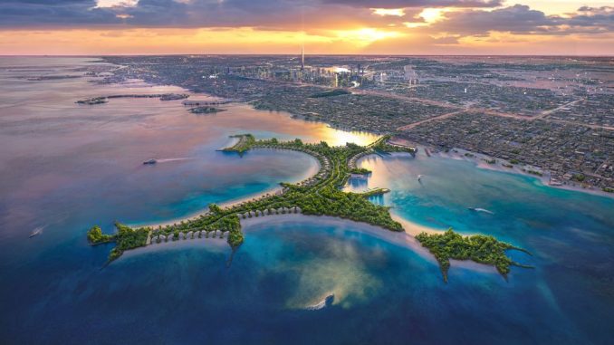 Dutch dredger of Oord is going to make artificial island at Dubai Dutch dredger